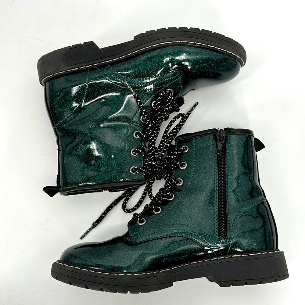 Steve Madden Betty high top boot size 2 sparkle green